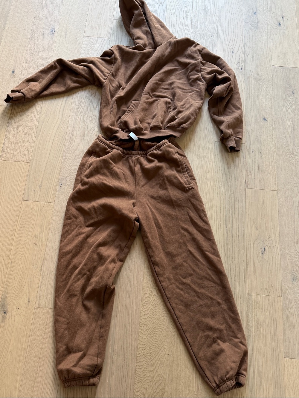 SKIMS sweatsuit bison